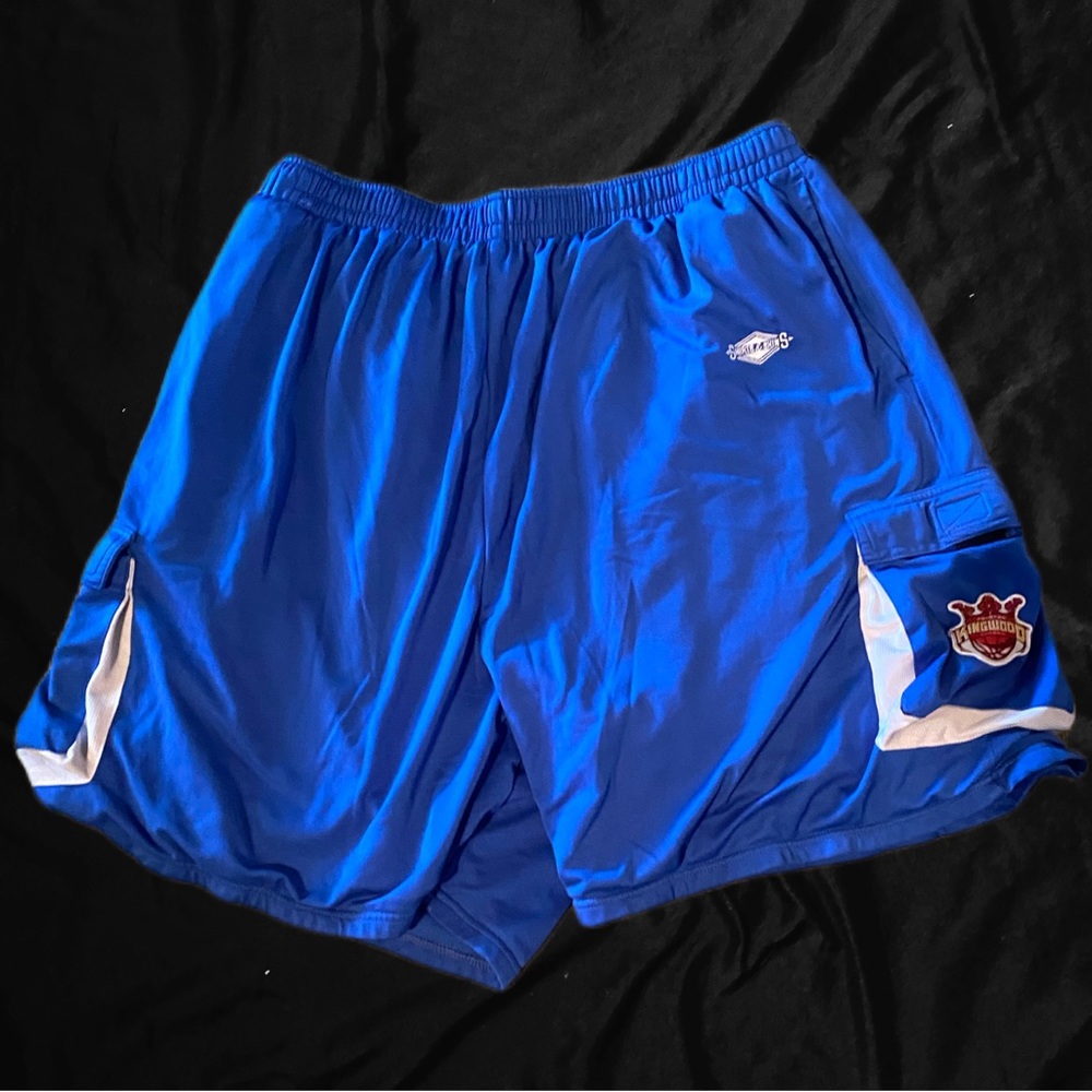ATHLETIC SHORTS NEON BLUE BASKETBALL SHORTS